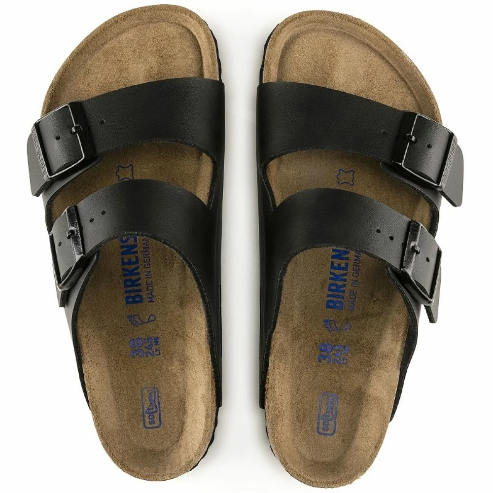 Birkenstock Arizona Softbed Birko-Flor In Black 5 Birkenstock Arizona Softbed Birko-Flor In Black - Image 3