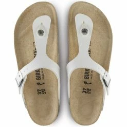 Birkenstock Gizeh Birko-Flor In White -Getoutside Shop b i birkenstock gizeh birko flor white 43733 4 1100x