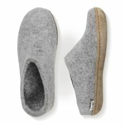 Glerups Open Heel Leather Sole In Grey -Getoutside Shop gb01 1007 5 1100x