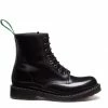 Solovair 8 Eye Derby Boot In Black Hi-Shine
