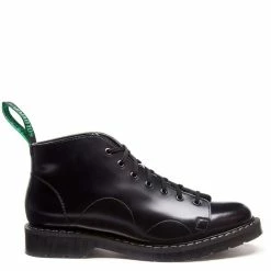 Solovair Monkey Boot In Black Hi-Shine